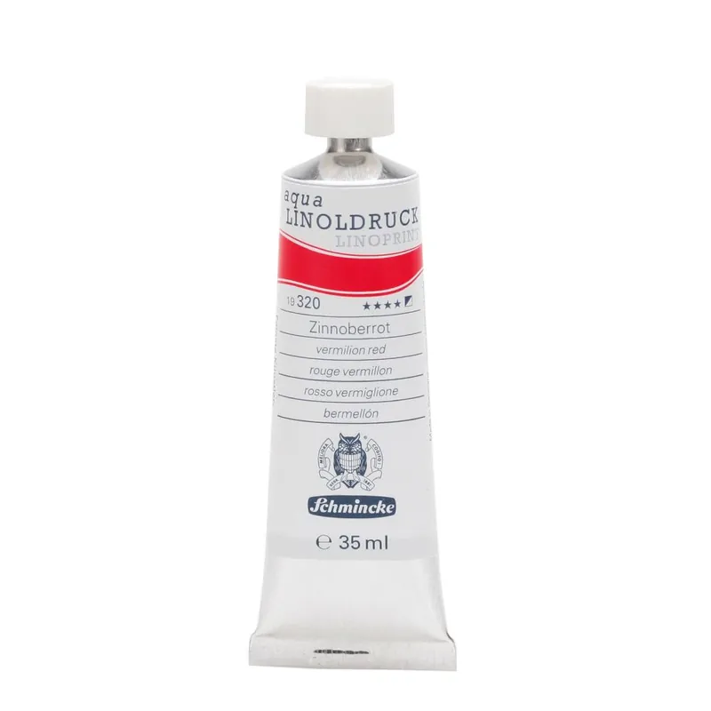 Voordeelprijs Schmincke aqua linoprint 35ml – 320 vermillion red