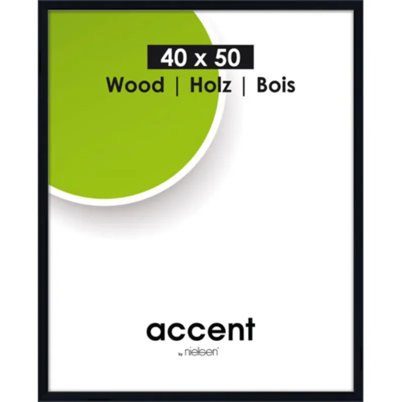 Shop Nu Wissellijst Nielsen Accent wood – 40×50 zwart