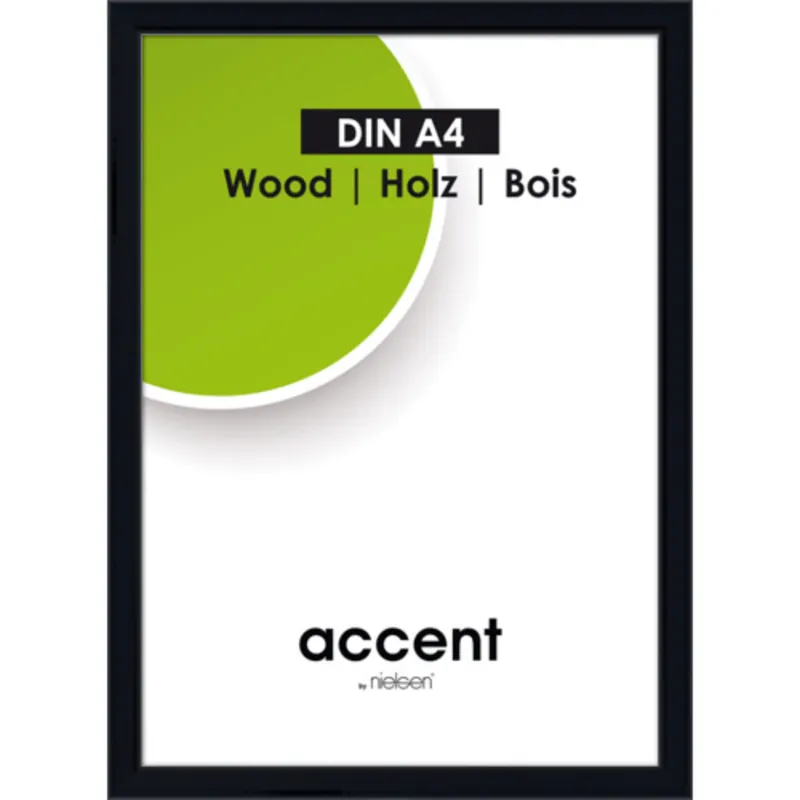 Gratis Retour Nielsen wissellijst accent wood A4 – zwart