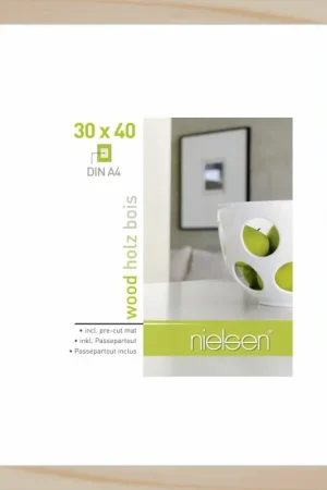 Wissellijst Nielsen Apollo 30 x 40 natuur incl. passe-partout Gratis Retour