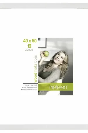 Nielsen wissellijst Apollo 40 x 50 wit incl. passe-partout Exclusieve Aanbieding