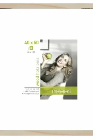 Hoge Kwaliteit Nielsen wissellijst Apollo 40 x 50 natuur incl. passe-partout