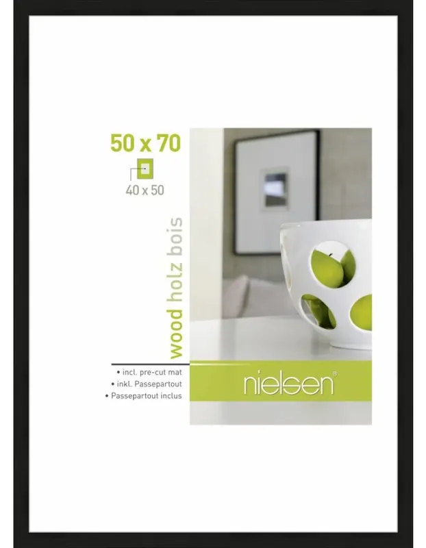 Premium Nielsen wissellijst Apollo zwart 50 x 70 – alleen afhalen Veenendaal