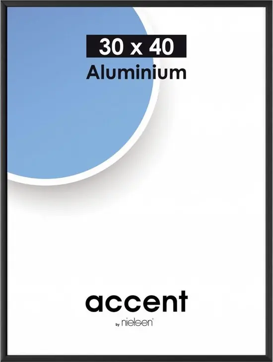 Beperkte Voorraad Nielsen wissellijst Accent 30 x 40 – aluminium zwart