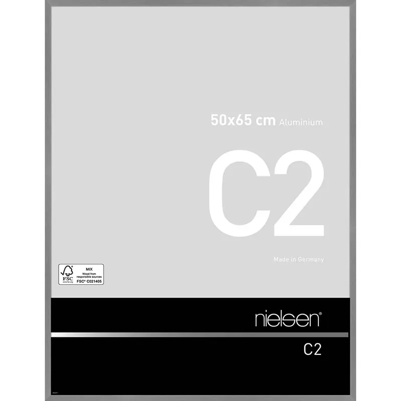 Wissellijst Nielsen C2 50×65 – brushed frosted grey – alleen afhalen Veenendaal Direct Beschikbaar