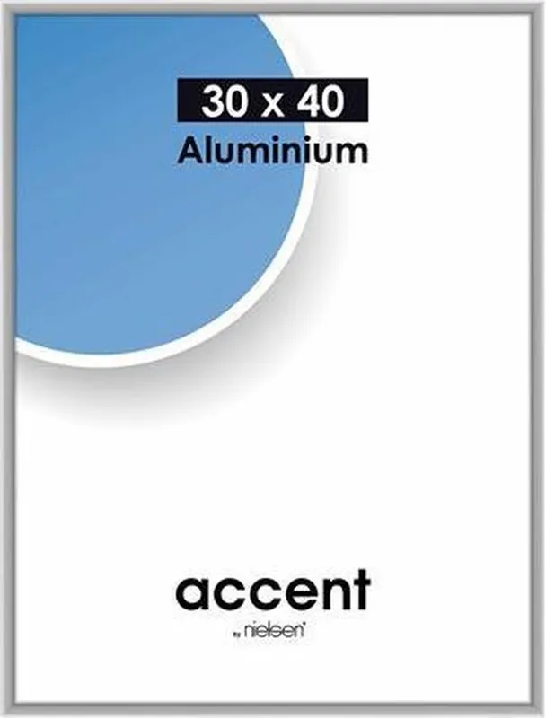 Nielsen wissellijst Accent 30 x 40 – aluminium mat zilver Voordeelprijs