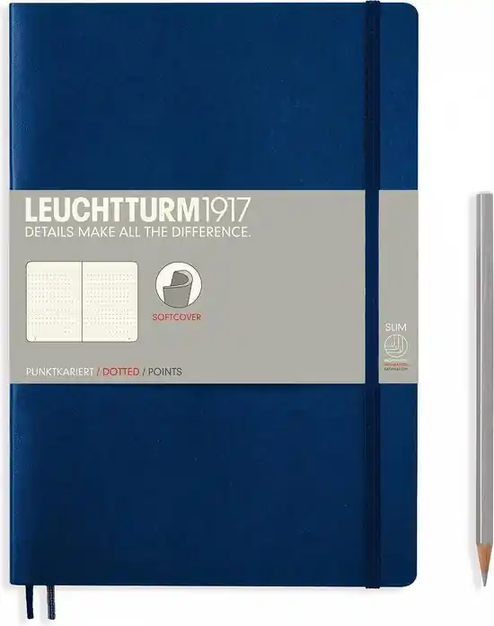 Beperkt Aanbod Leuchtturm1917 soft cover B5 -dotted- navy