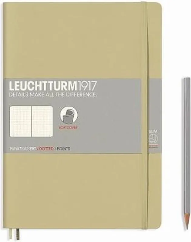 Beperkte Voorraad Leuchtturm1917 soft cover B5 dotted sand