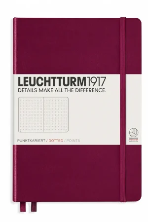 Premium Leuchtturm1917 medium – dotted – port red