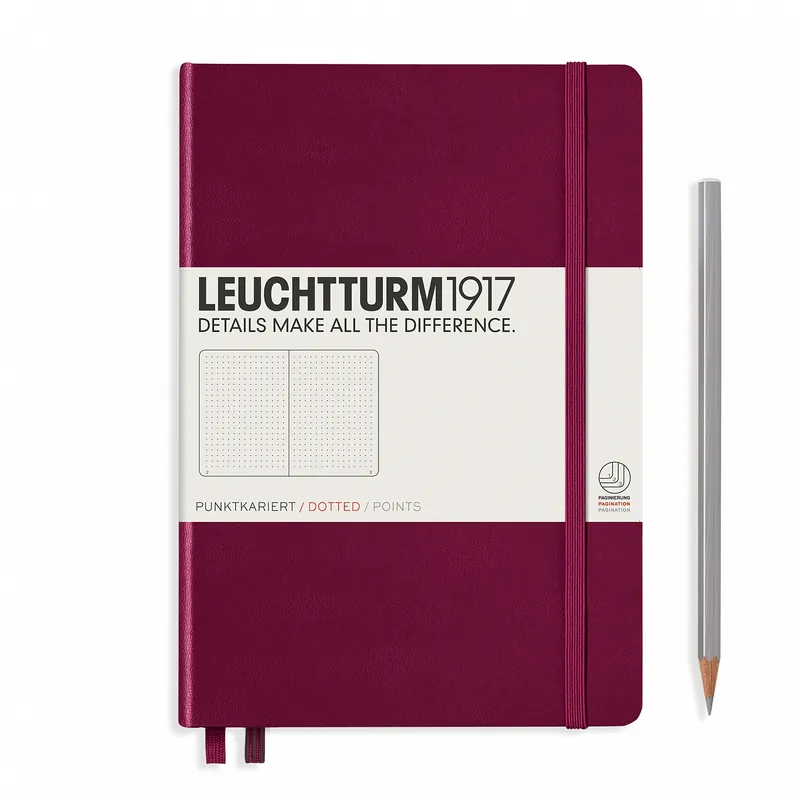 Premium Leuchtturm1917 medium – dotted – port red