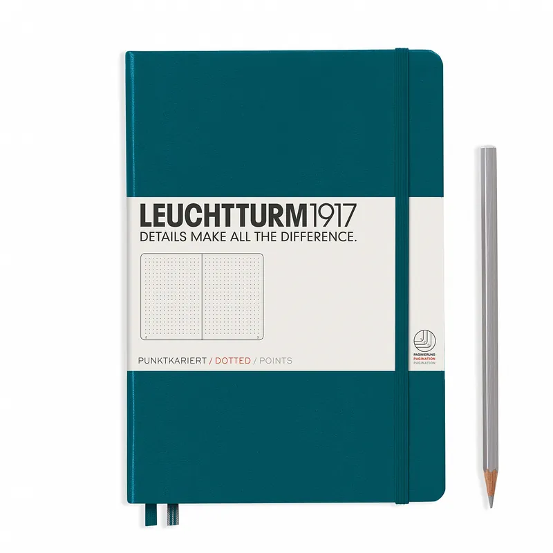 Leuchtturm1917 medium – dotted – pacific Fabrieksprijs