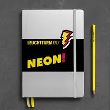 Speciale Aanbieding Leuchtturm1917 medium neon Yellow dotted