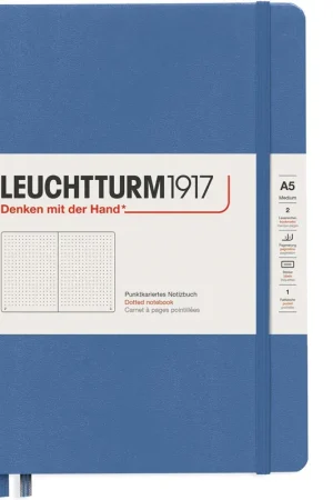 Rechtstreeks Van De Fabrikant Leuchtturm1917 medium dotted MC denim