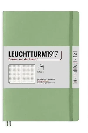Tijdelijk Beschikbaar Leuchtturm1917 medium softcover – dotted – sage