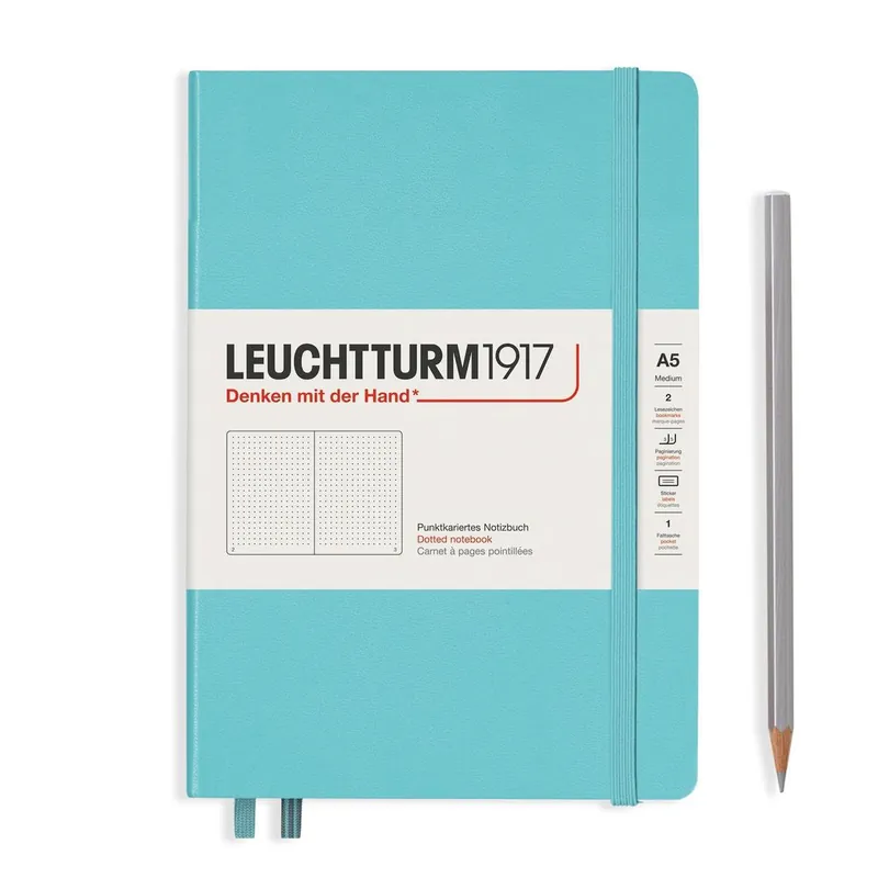 Leuchtturm1917 medium – dotted – aquamarine Alleen Vandaag