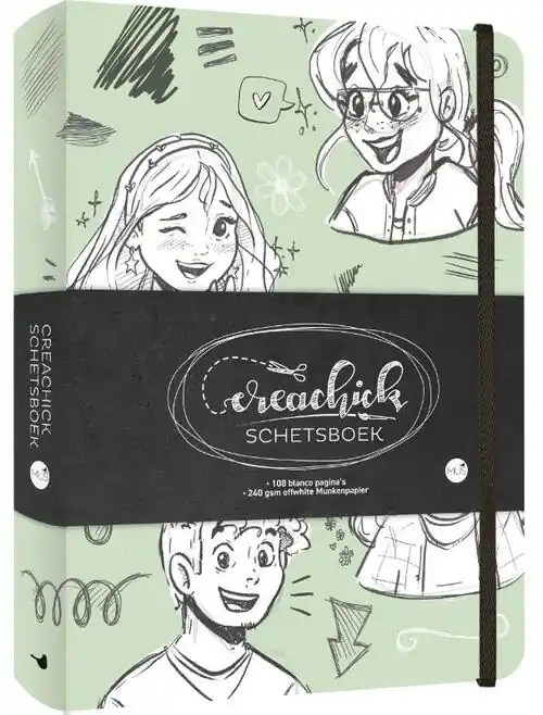 CreaChick schetsboek – sage Premium