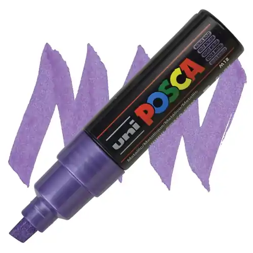 Gratis Retour Posca acrylmarker – PC-8K 8mm – 12 metallic violet