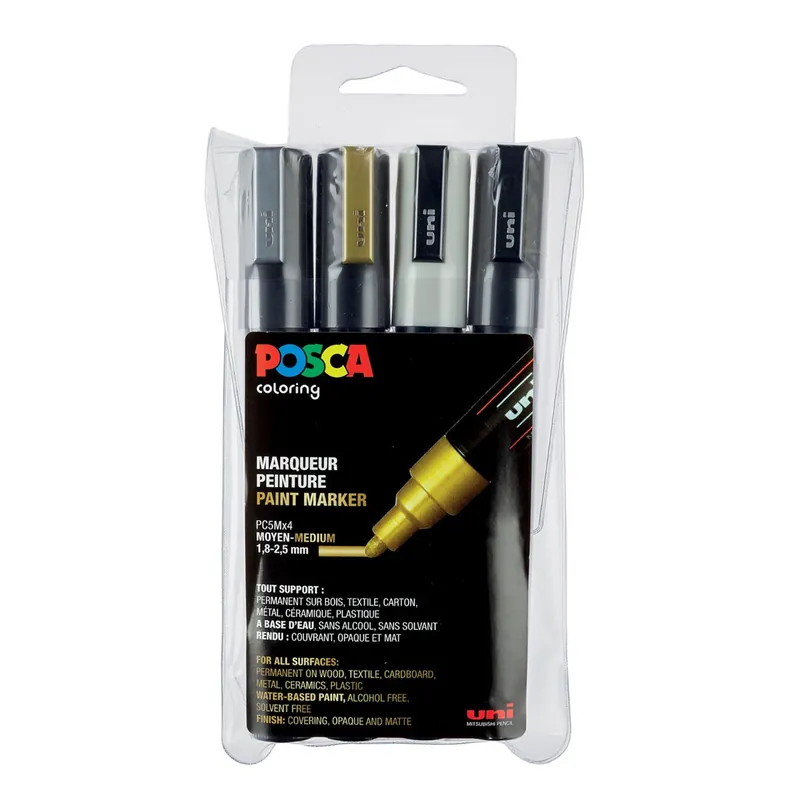 Posca acrylmarker – set 4 PC-5M Laatste Kans
