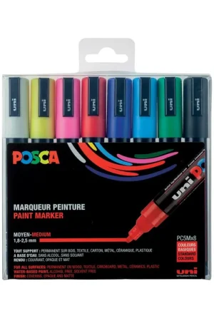 Weekendaanbieding Posca acrylmarker – PC-5M 8 basis