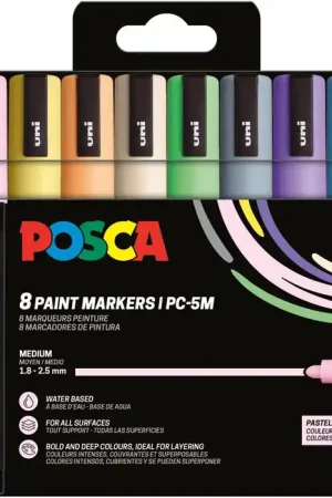 Rechtstreeks Van De Fabrikant Posca acrylmarker – PC-5M 8 pastel