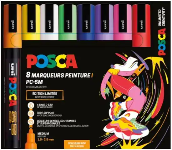 Laatste Kans Posca acrylmarker – PC-5M 8 POP limited edition