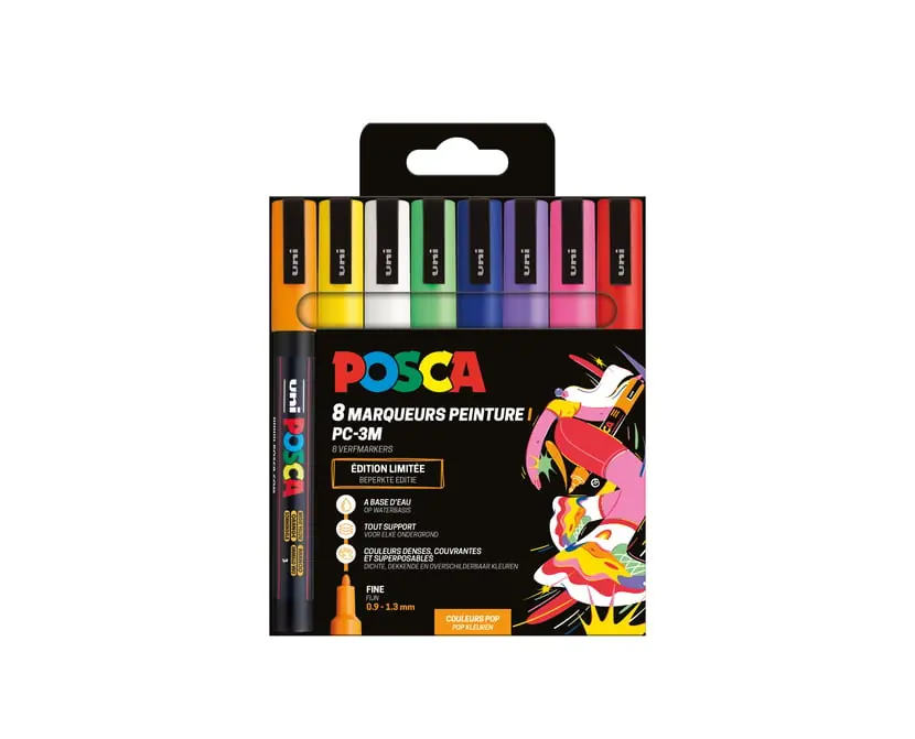 Shop Nu Posca acrylmarker – PC-3M – 8 POP limited edition