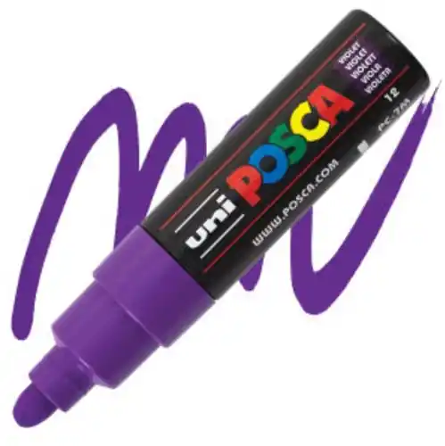 Posca acrylmarker – PC-7M 4.5-5.5mm – 12 paars Lage Kosten