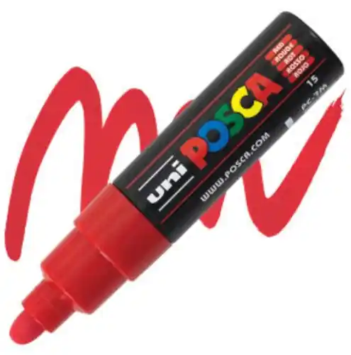 Bestseller Posca acrylmarker – PC-7M 4.5-5.5mm – 15 rood