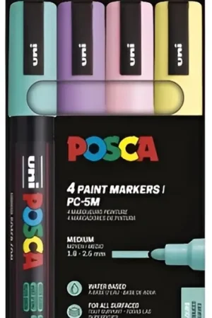 Betaalbaar Posca acrylmarker – set 4 PC-5M