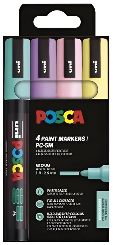 Betaalbaar Posca acrylmarker – set 4 PC-5M