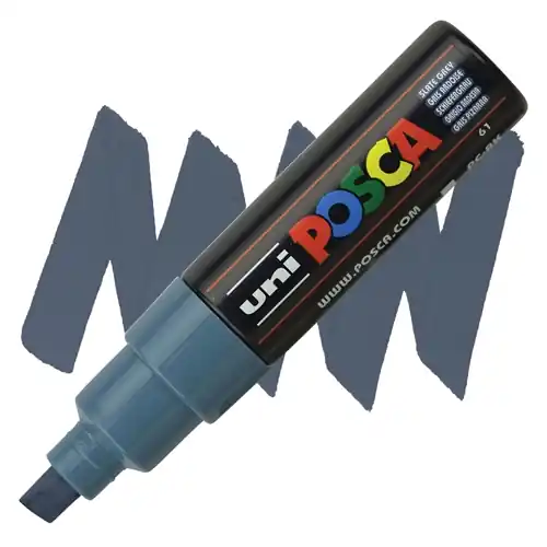 Posca acrylmarker – PC-8K 8mm – 61 leigrijs Hoge Kwaliteit