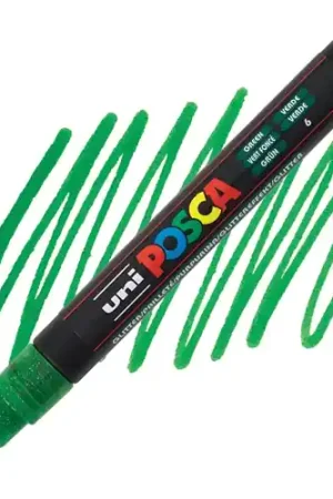 Nu Kopen Posca acrylmarker – PC-3M 0.9-1.3mm – 6 glitter donkergroen