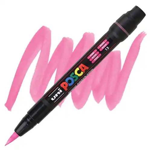 Lage Prijs Posca acrylmarker – PCF-350 brush – 13 roze