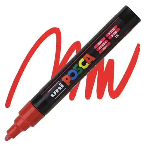 Lage Kosten Posca acrylmarker – PC-5M 1.8-2.5mm – 15 rood