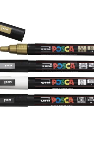 Favoriet Posca acrylmarker – set 4 PC-3M