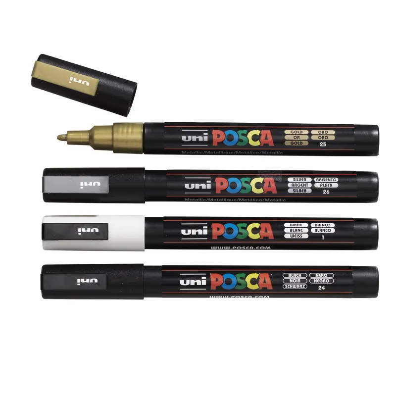 Favoriet Posca acrylmarker – set 4 PC-3M