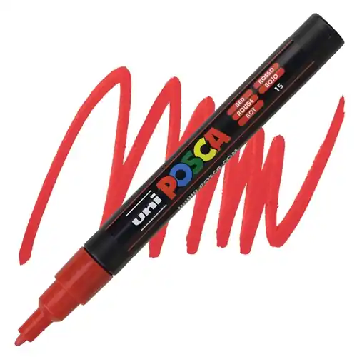 Posca acrylmarker – PC-3M 0.9-1.3mm – 15 rood Premium
