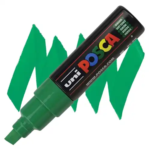 Posca acrylmarker – PC-8K 8mm – 6 groen Nieuw
