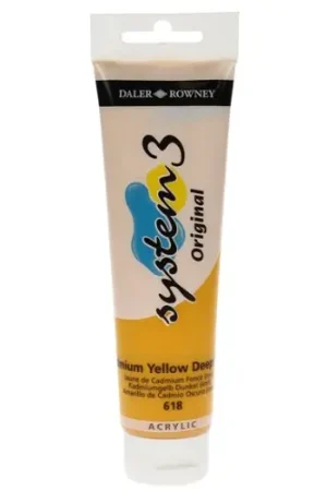 Direct Beschikbaar DalerRowney system3 150ml 618 cadmium yellow deep (hue)