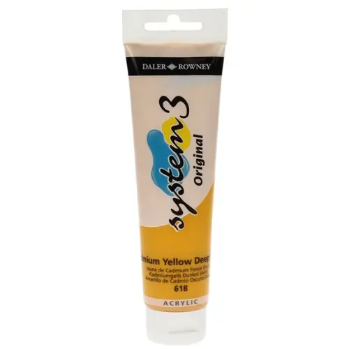 Direct Beschikbaar DalerRowney system3 150ml 618 cadmium yellow deep (hue)