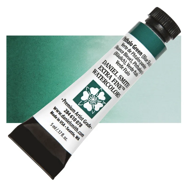 Premium Daniel Smith extra fine watercolors – s1 078 Phthalo green (blue shade)