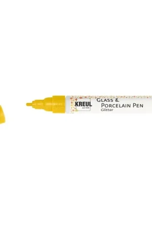 Alleen Vandaag Kreul Glass & Porcelain pen glitter – medium geel