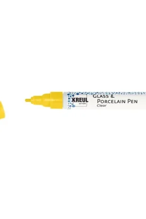 Hoge Kwaliteit Kreul Glass & Porcelain pen clear – medium yellow