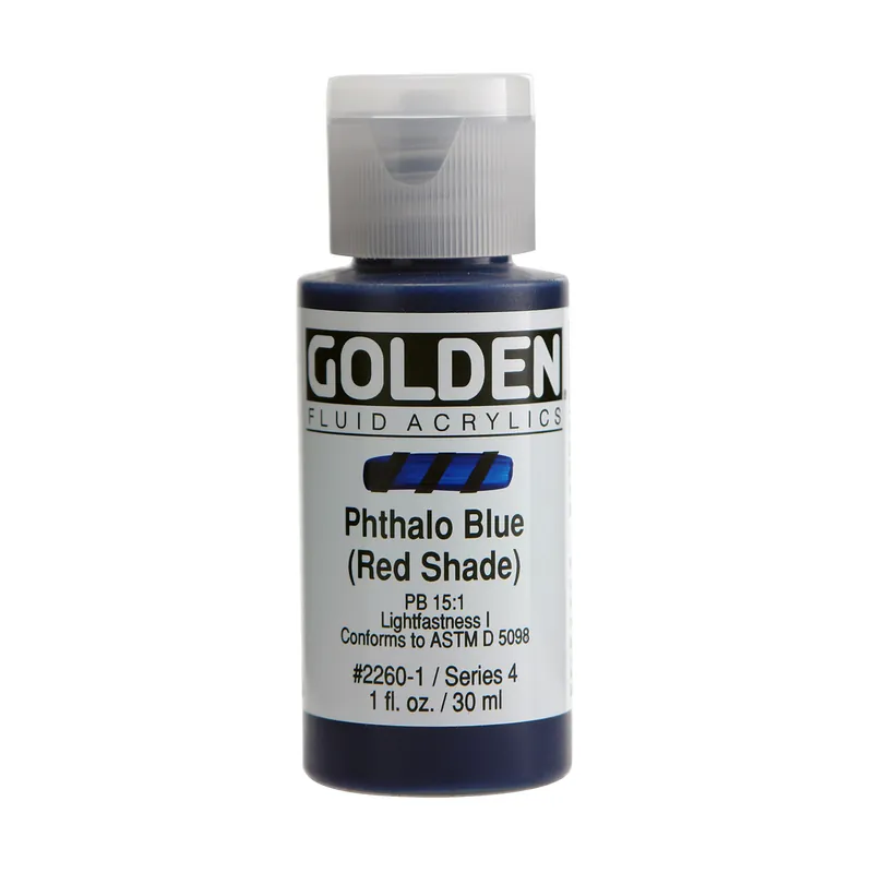Golden fluid acrylics 30ml – S4 – 2260 phthalo blue (red shade) Hete Deal