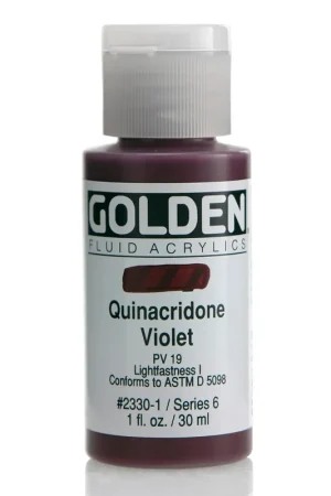 Golden fluid acrylics 30ml – S6 – 2330 quinacridone violet Direct Verzonden