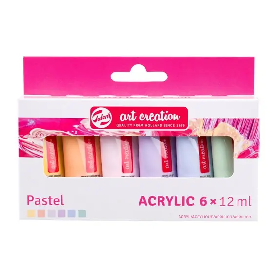 Laatste Kans ArtCreation acrylverf – set 6 x 12ml – pastel