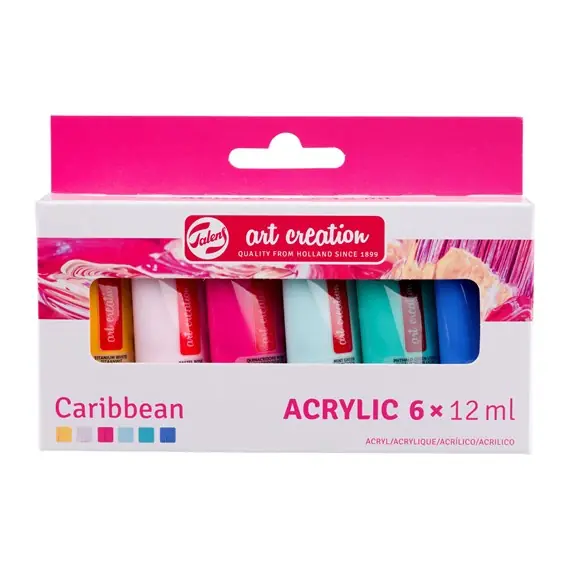 Aanbieding ArtCreation acrylverf – set 6 x 12ml – caribbean