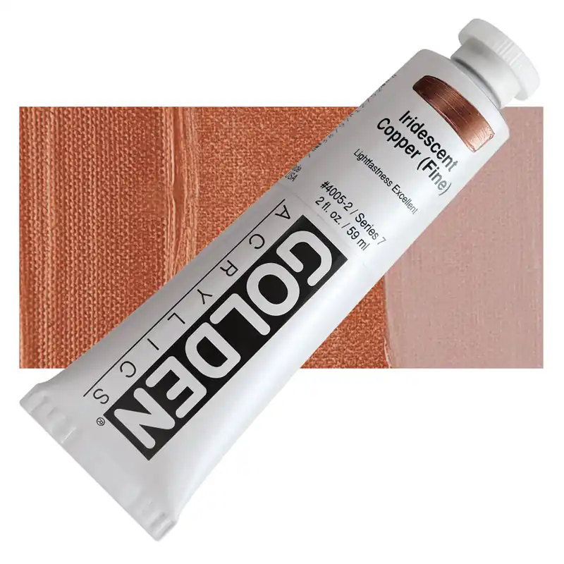 Golden heavy body acryl 60ml – S7 – 4005 iridescent copper (fine) Gereduceerde Prijs