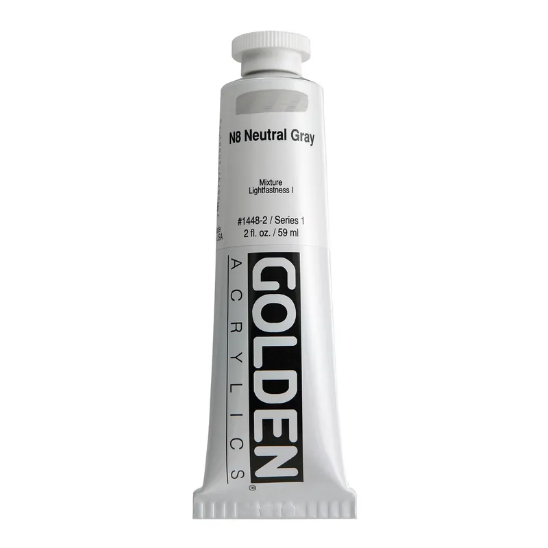 Golden heavy body acryl 60ml – S1 – 1448 N8 neutral gray Gratis Verzending