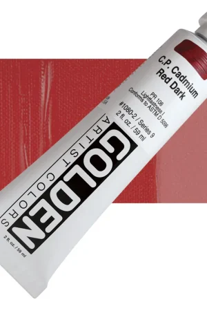 Hoge Kwaliteit Golden heavy body acryl 60ml – S9 – 1080 cadmium red dark